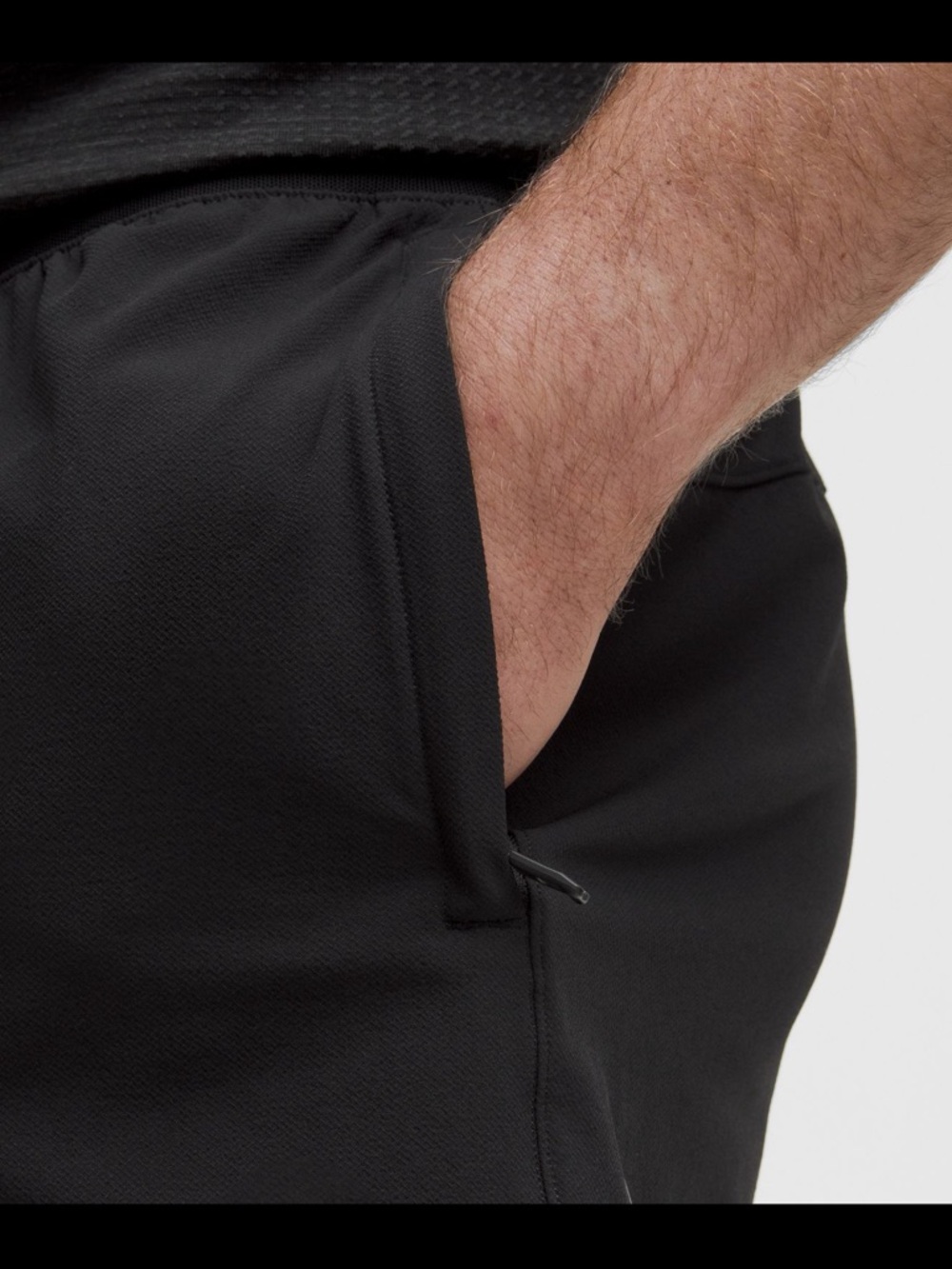 lululemon Men's Black Athletic linerless Running Shorts. 5” inseam - Picture 3 of 6